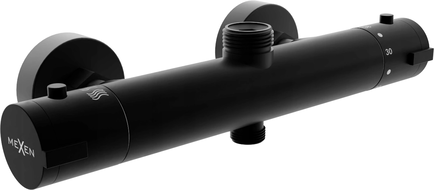 Mexen Kai thermostatic shower mixer tap, Black - 77150-70