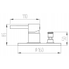 Mexen Lua flush-mounted bathtub mixer tap, Chrome - 72835-00