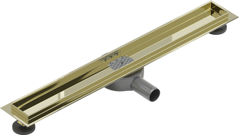 Mexen Flat 360 swivel linear drain body 50 cm, Gold - 1540050