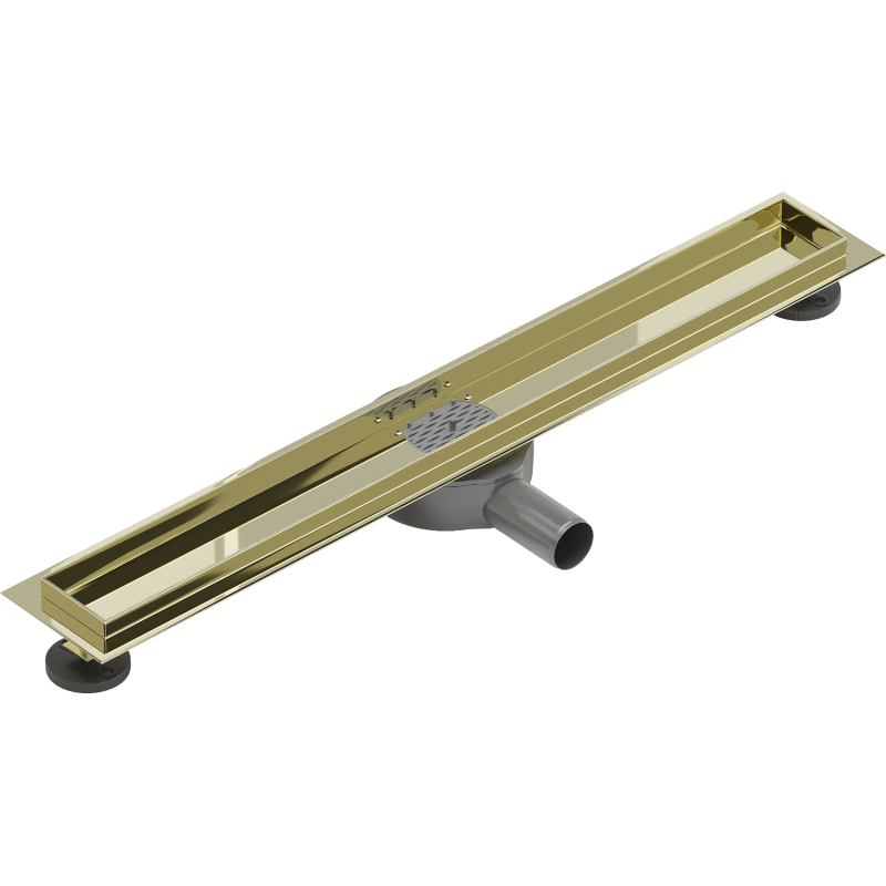 Mexen Flat 360° rotating linear drain body 60 cm, gold - 1540060