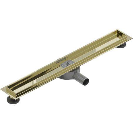 Mexen Flat 360° rotary linear drain body 70 cm, gold - 1540070