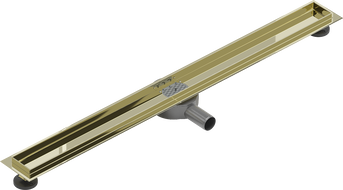 Mexen Flat 360 swivel linear drain body 90 cm, Gold - 1540090
