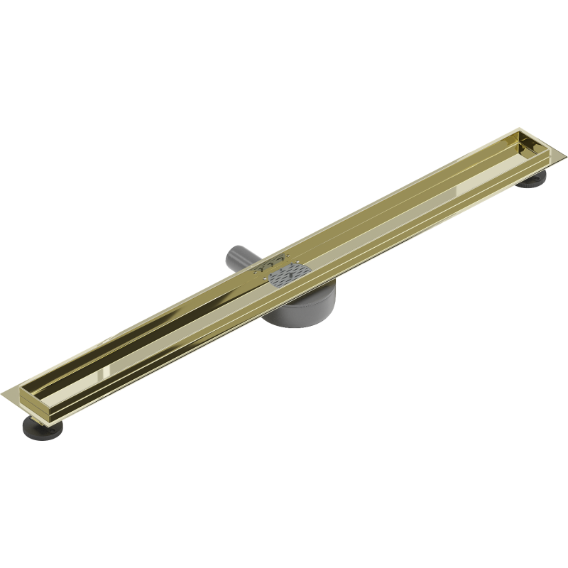 Mexen Flat 360° rotary linear drain body 100 cm, gold - 1540100