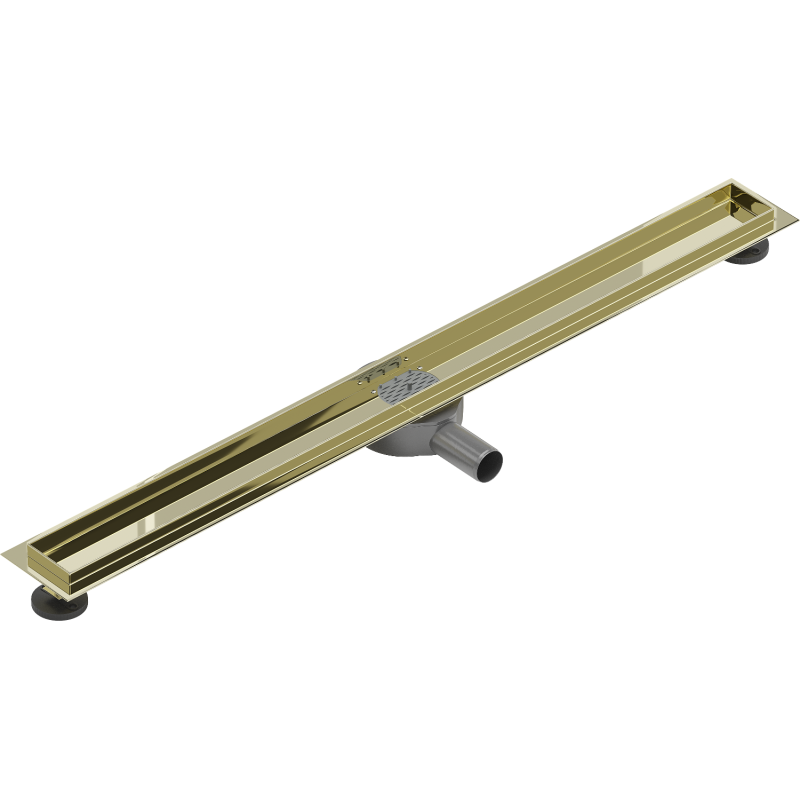 Mexen Flat 360° rotary linear drain body 100 cm, gold - 1540100