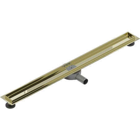 Mexen Flat 360° rotary linear drain body 100 cm, gold - 1540100