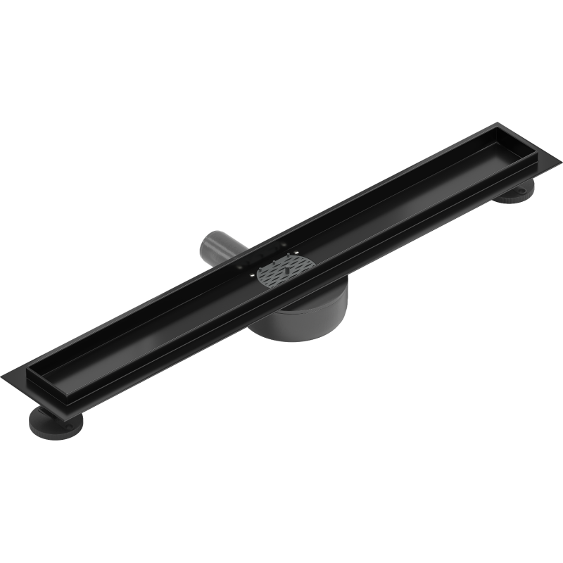 Mexen Flat 360° rotatable linear drain body 50 cm, black - 1740050