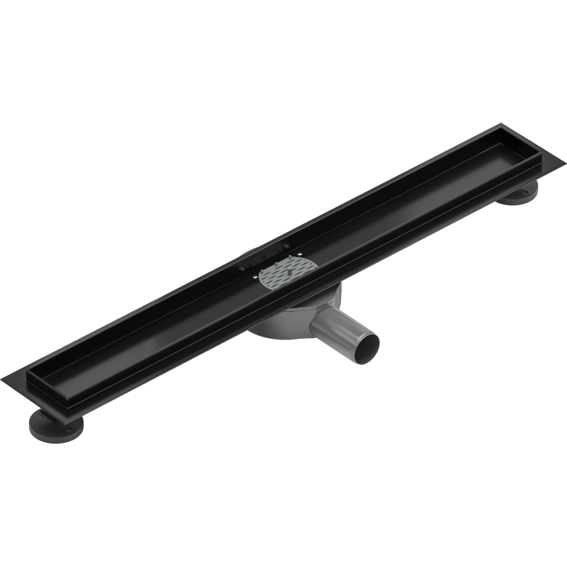 Mexen Flat 360° rotatable linear drain body 50 cm, black - 1740050