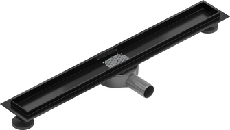 Mexen Flat 360° rotary linear drain body 60 cm, black - 1740060