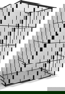 Mexen Rox-3S L 3-wall sliding right shower cabin 155 x 75 cm, black grid, black - 8C2L-155-075-70-77-3S-P