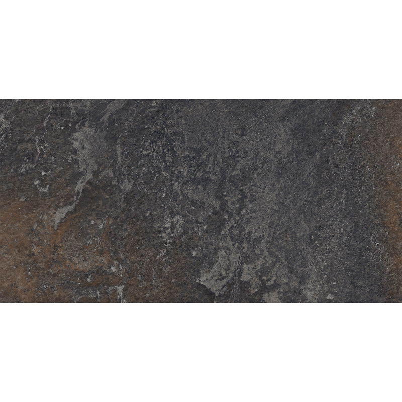 Mexen Blaze Black glazed porcelain stoneware sample rectified G1, floor-wall tile, carving - TL420-01-S