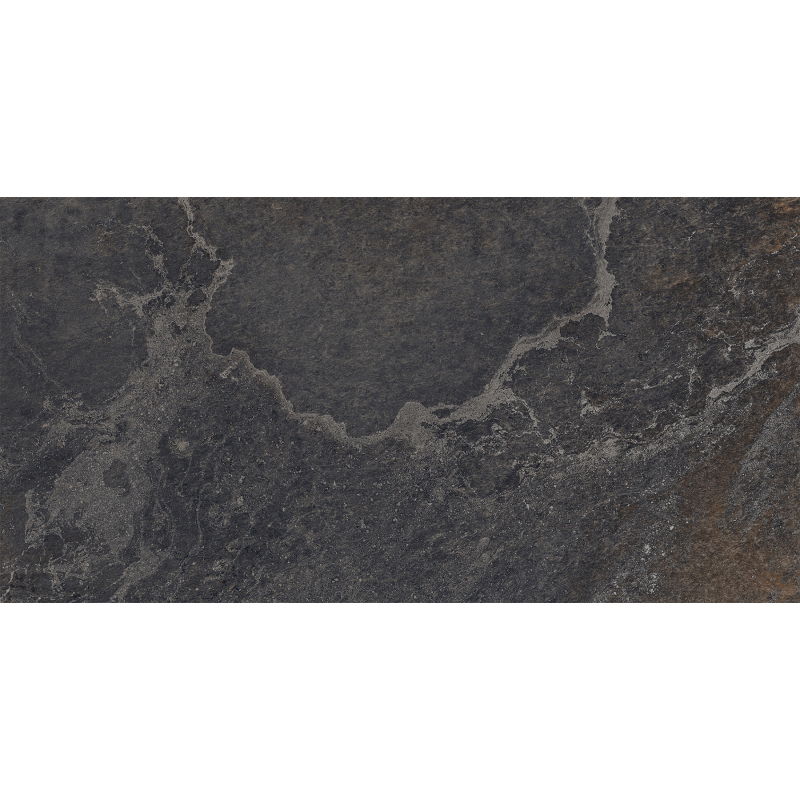 Mexen Blaze Black glazed rectified stoneware sample G1, floor-wall tile 120 x 60 cm, carving - TL420-01-S
