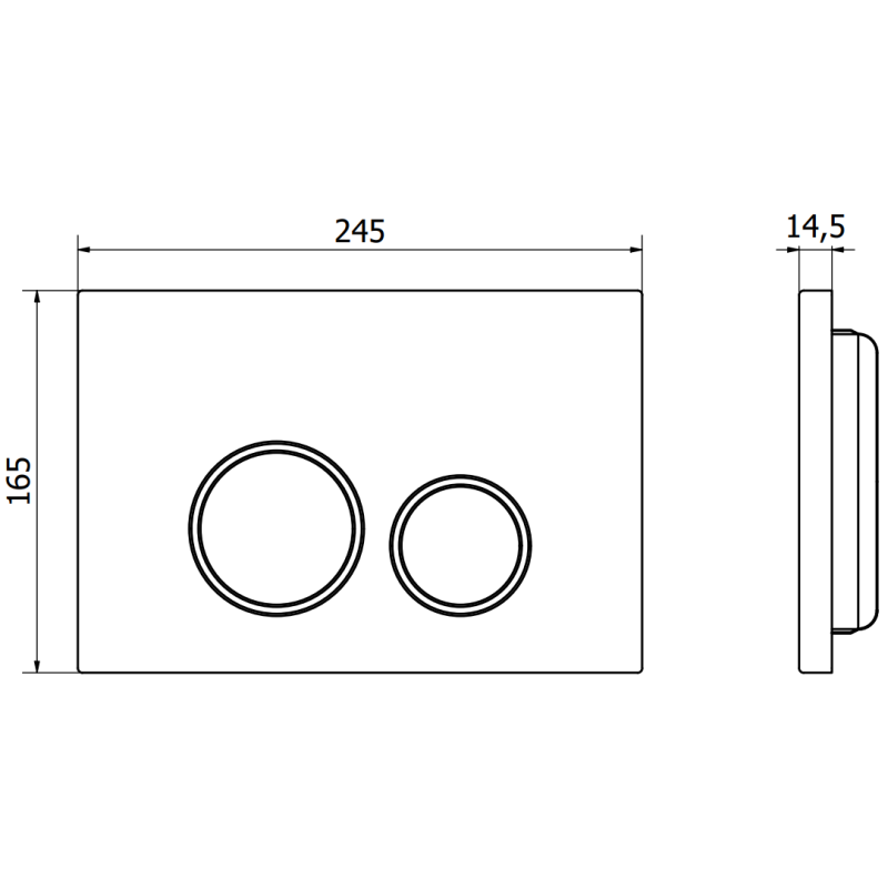 Mexen Fenix 06 flush button, white - 600620
