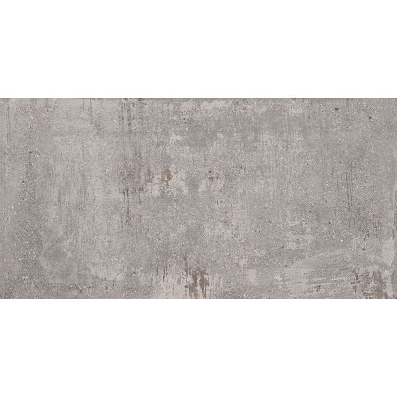 Mexen Cemento Gray glazed rectified porcelain tile sample G1, floor-wall tile 120 x 60 cm, carving - TL425-01-S