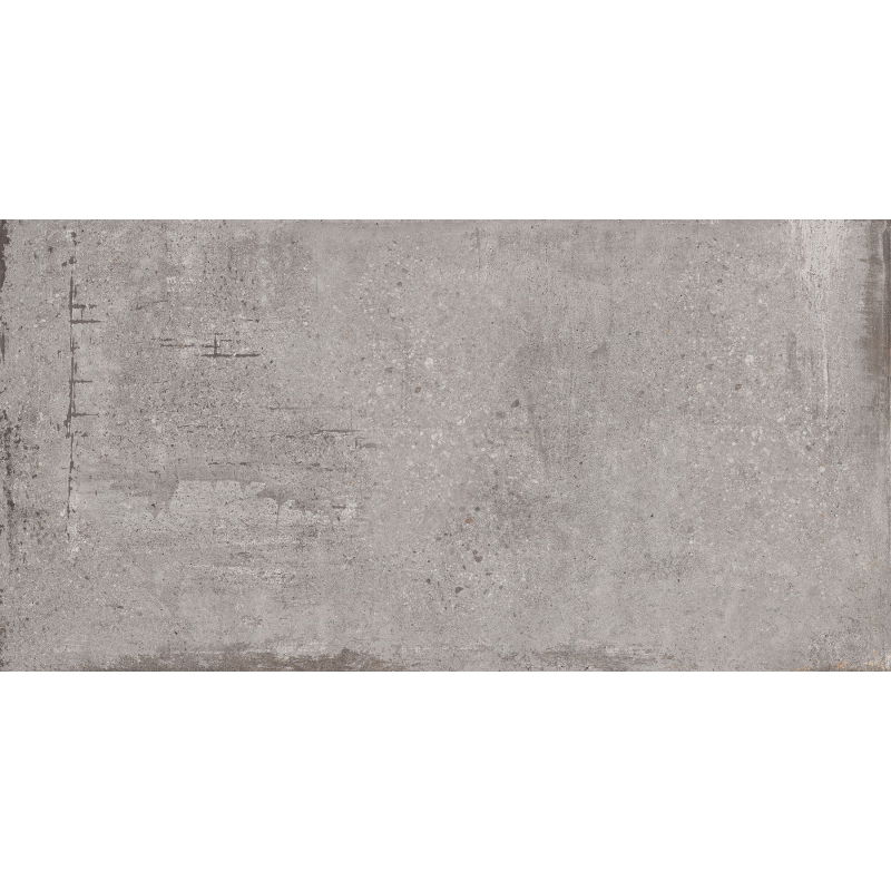 Mexen Cemento Gray glazed rectified porcelain tile sample G1, floor-wall tile 120 x 60 cm, carving - TL425-01-S