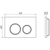 Mexen Fenix 07 XS flush button, Matt Chromee - 600702