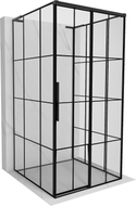 Mexen Rox-3S L 3-wall shower cabin sliding right 100 x 100 cm, black grid, black - 8C2L-100-100-70-77-3S-P