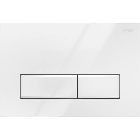Mexen Fenix 09 flush button, Shiny white - 600900