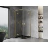 Mexen Mist-H L Duo hinged shower cabin 95 x 95 cm, transparent, brushed gold - 8A5L-095L-095P-55-00