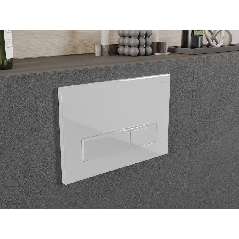 Mexen Fenix 09 flush button, glossy white - 600900
