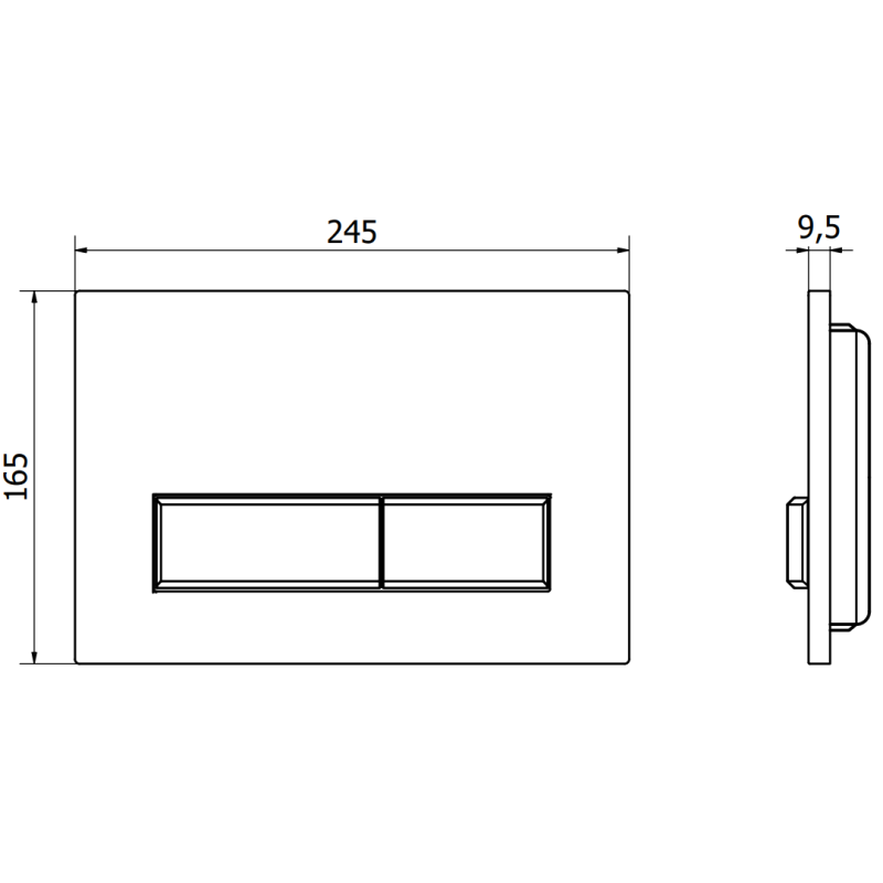 Mexen Fenix 09 flush button, glossy white - 600900