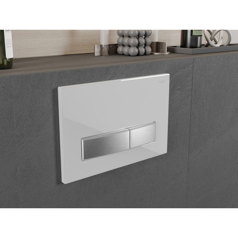 Mexen Fenix 09 flush button, white/chrome glossy - 600992