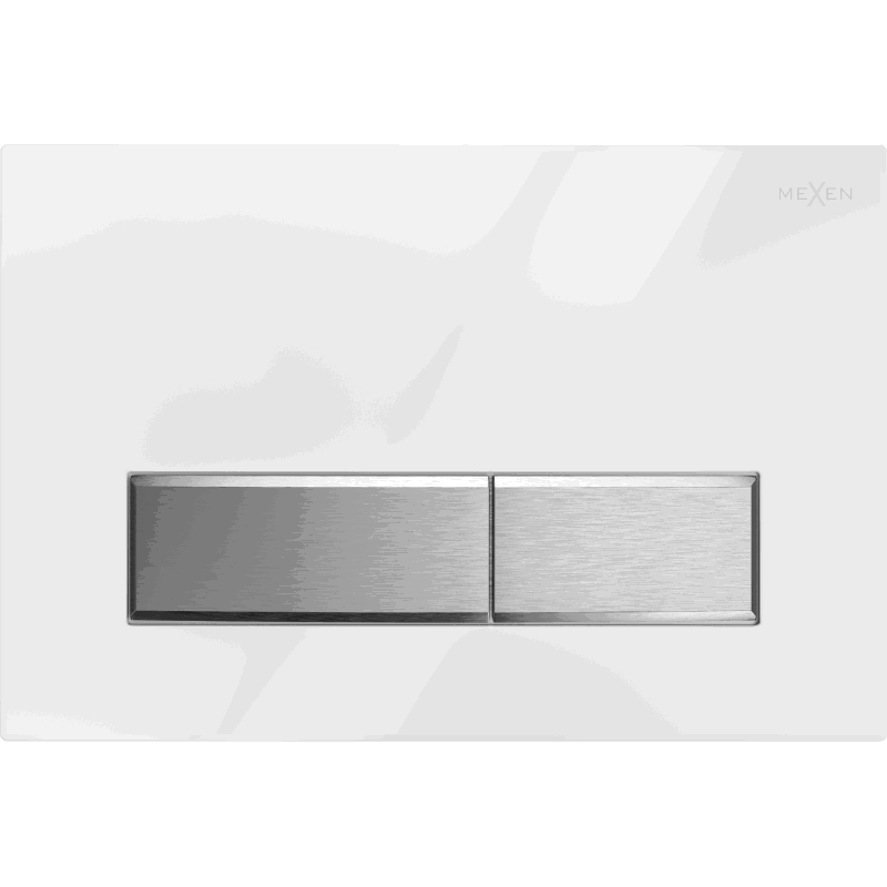 Mexen Fenix 09 flush button, white/glossy chrome - 600992