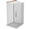 Mexen Rox-3S 3-wall sliding shower cabin 100 x 100 cm, transparent, pink gold - 8C2-100-100-60-00-3S