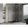 Mexen Mist-H L Duo Right-Swing Shower Enclosure 105 x 120 cm, Transparent, Brushed Gold - 8A5L-105L-120P-55-00