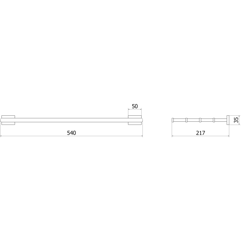 Mexen Arno towel shelf, chrome - 7020720-00
