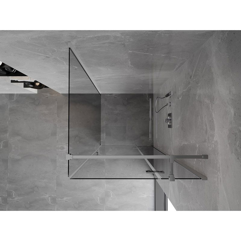 Mexen Mist-H T Right-Hinged Shower Enclosure 70 x 70 cm, Transparent, Chrome - 8A5T-070-070-01-00-P