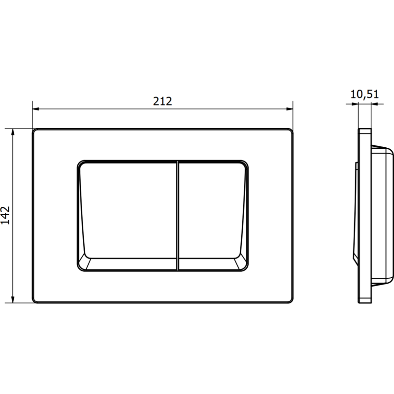 Mexen Fenix 10 XS flush button, rose gold - 601005