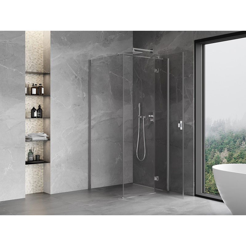 Mexen Mist-H T right-opening shower cabin 100 x 100 cm, transparent, chrome - 8A5T-100-100-01-00-P