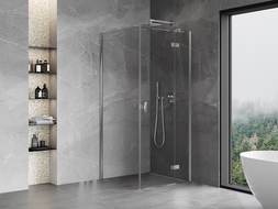 Mexen Mist H T right-hinged shower enclosure 100 x 100 cm, transparent, chrome - 8A5T-100-100-01-00-P