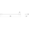 Mexen Arno towel rack, chrome - 7020724-00