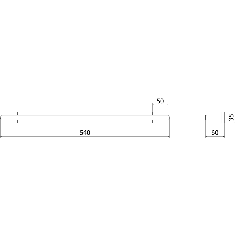 Mexen Arno towel rack, black - 7020724-70