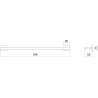 Mexen Arno towel rail, black - 7020724-70