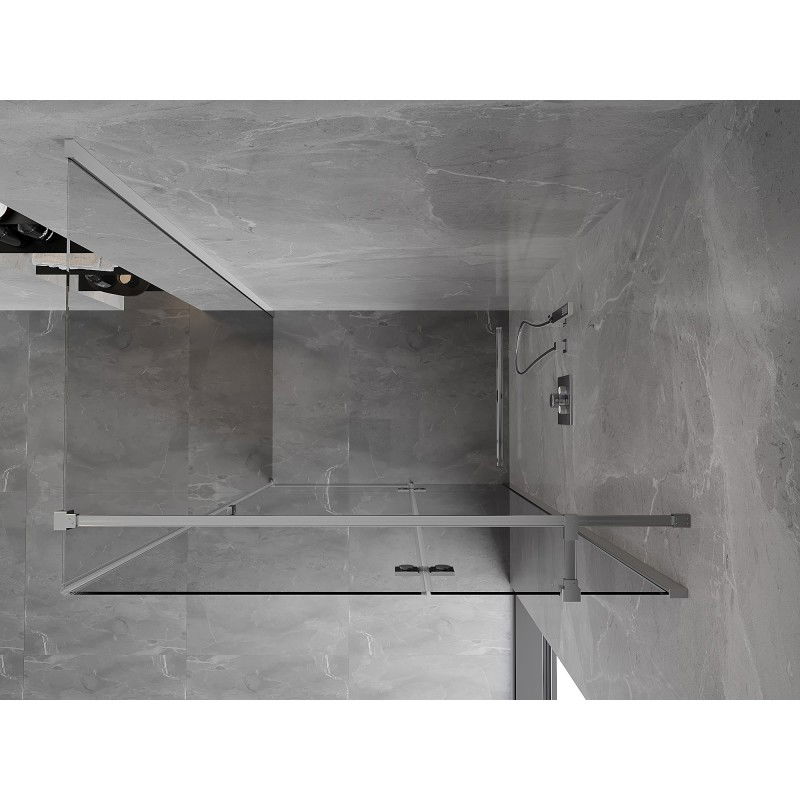 Mexen Mist-H T right hinged shower enclosure 75 x 80 cm, transparent, chrome - 8A5T-075-080-01-00-P