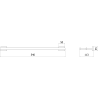 Mexen Arno double towel rack, gold - 7020725-50