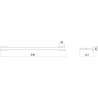 Mexen Arno double towel rail, gold - 7020725-50