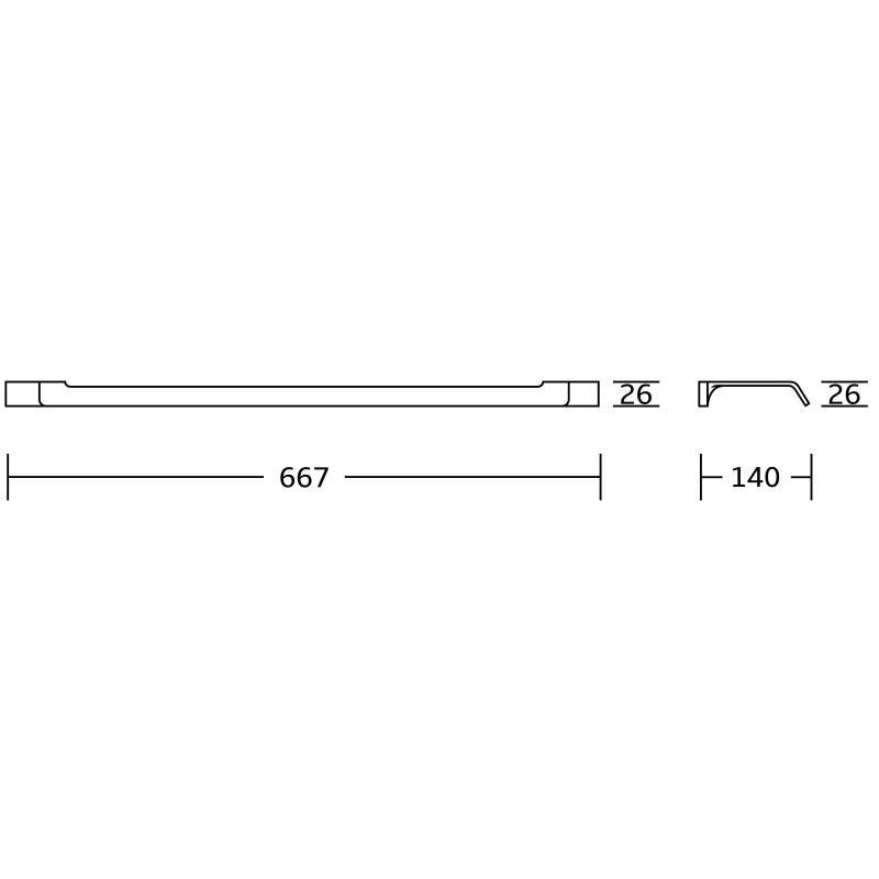 Mexen Rino double towel rail, gold - 7027025-50