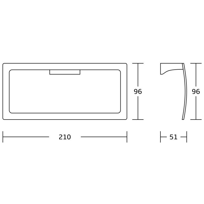 Mexen Rino towel rack, black - 7027032-70