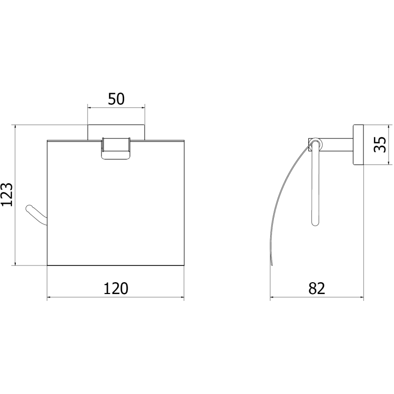 Mexen Arno toilet paper holder, gold - 7020733-50