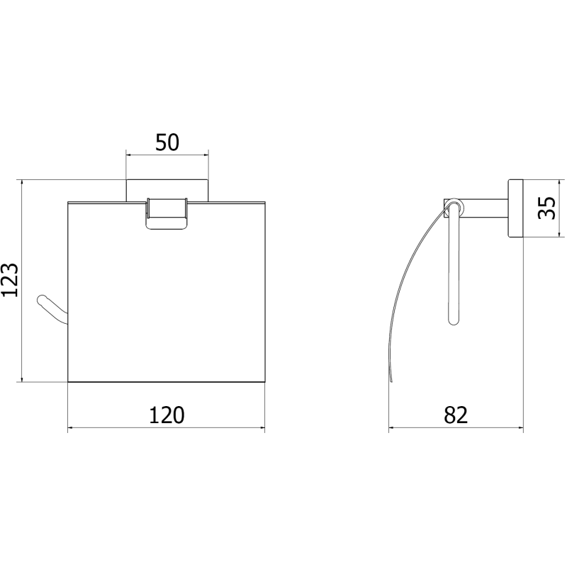 Mexen Arno toilet paper holder, white - 7020733-20