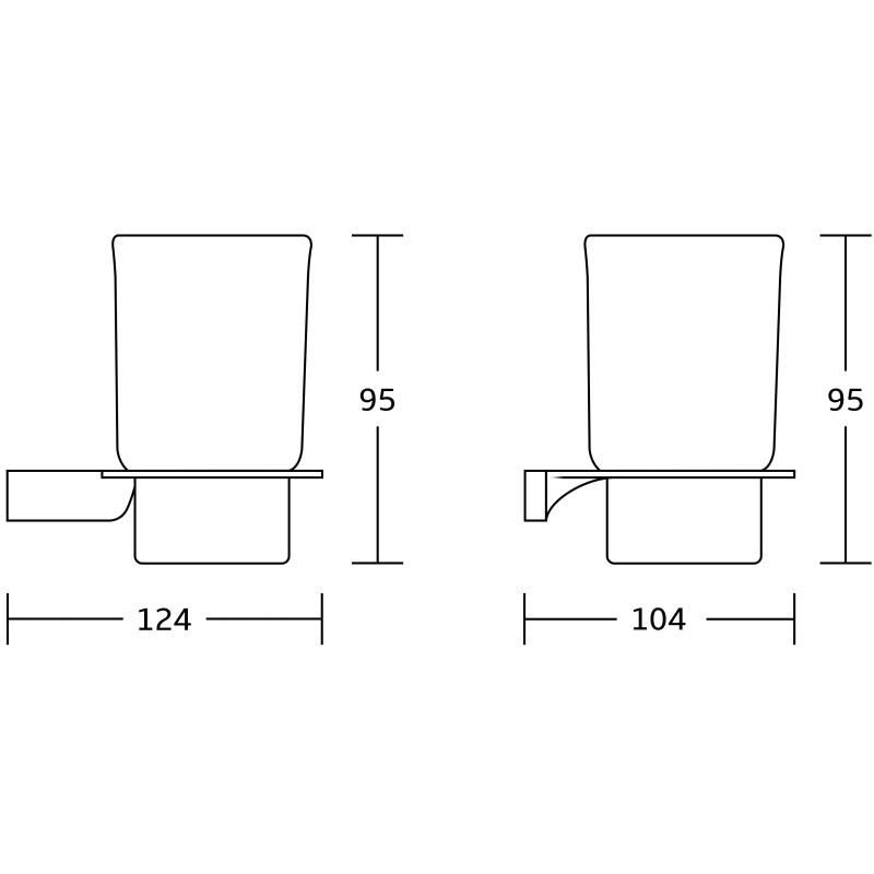 Mexen Rino toothbrush holder, gold - 7027038-50