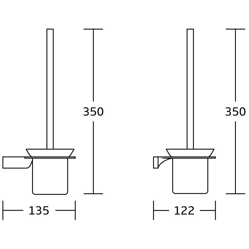 Mexen Rino toilet brush, chrome - 7027050-00