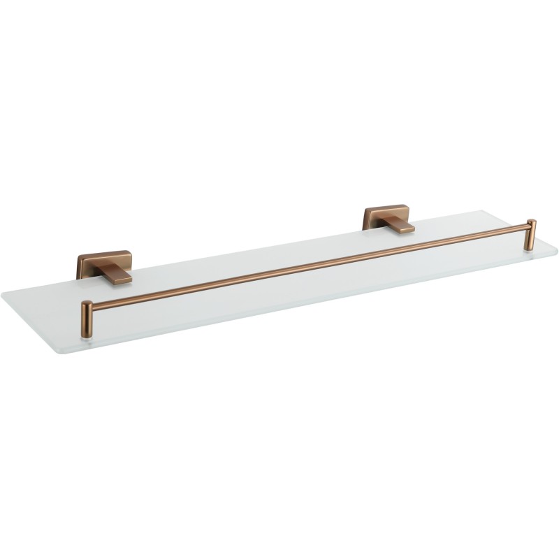 Mexen Arno hanging glass shelf, brushed copper - 7020737-65