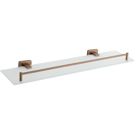 Mexen Arno hanging glass shelf, brushed copper - 7020737-65