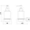Mexen Arno soap dispenser, rose gold - 70207388-60