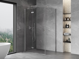 Mexen Mist-H T Left Hinged Shower Cabin 120 x 90 cm, Transparent, Chrome - 8A5T-120-090-01-00-L