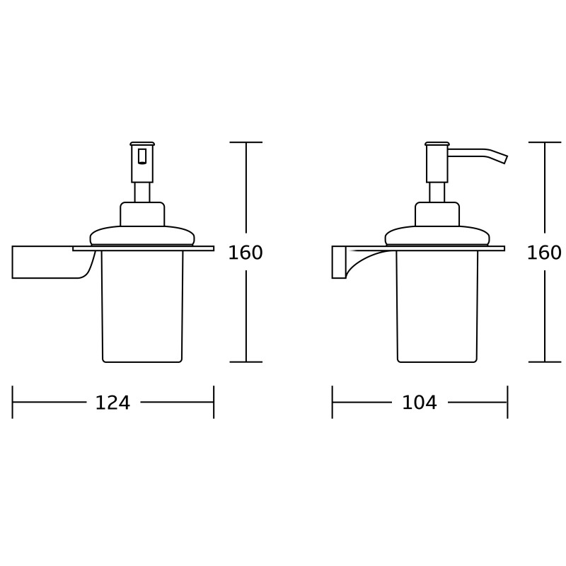 Mexen Rino Soap Dispenser, Gold - 70270388-50